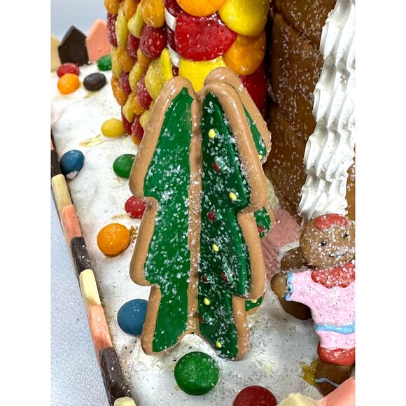 Traditions 433439 Vintage Large Lighted Gingerbread House with Santa - Picture 12 of 16